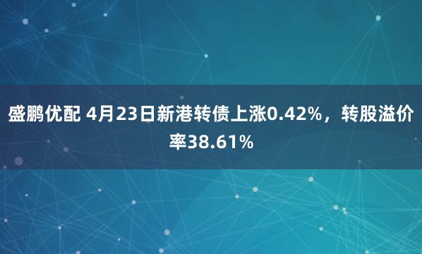 盛鹏优配 4月23日新港转债上涨0.42%，转股溢价率38.61%